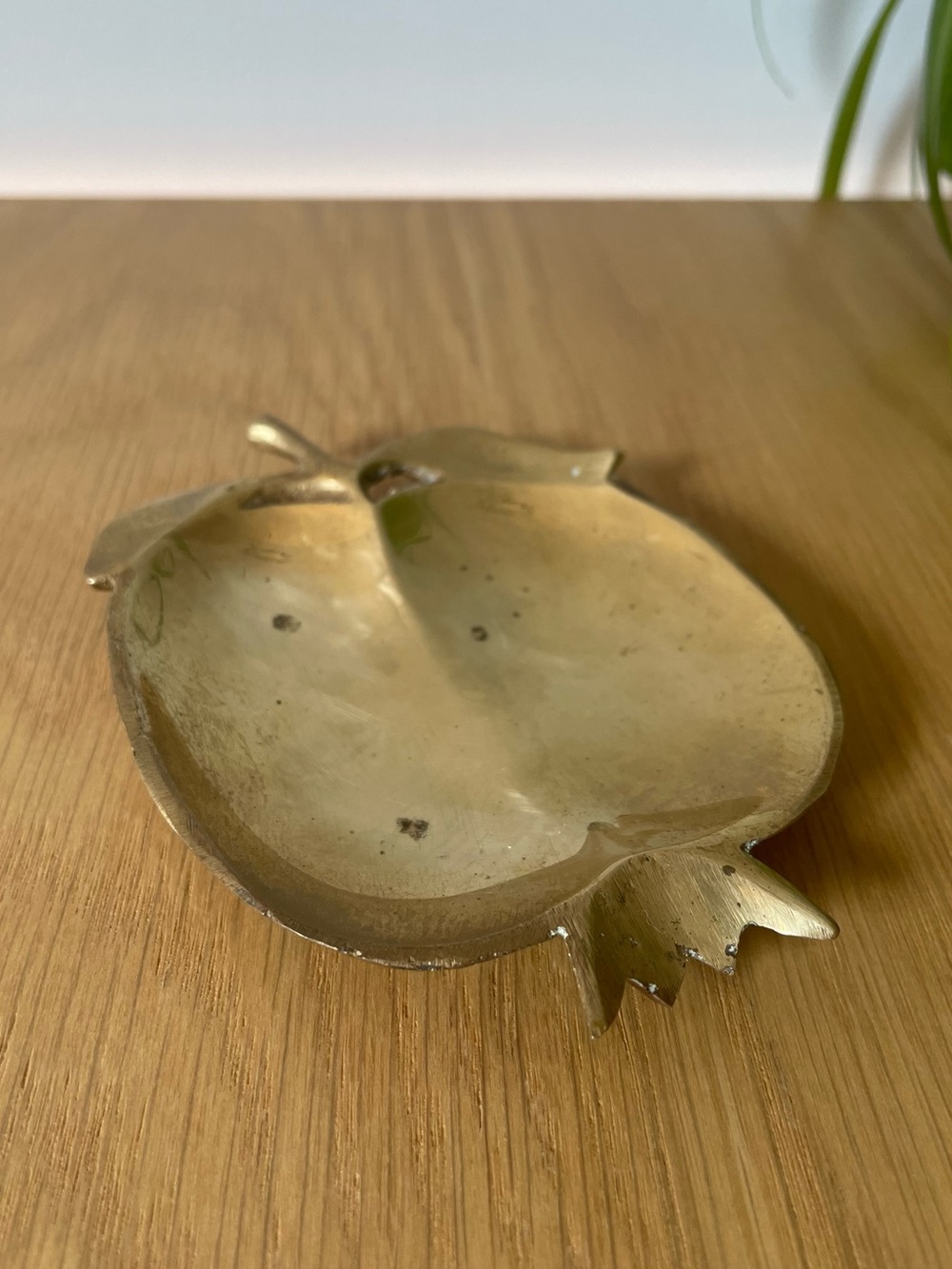 Vintage Brass Pomegranate Apple Trinket Dish
